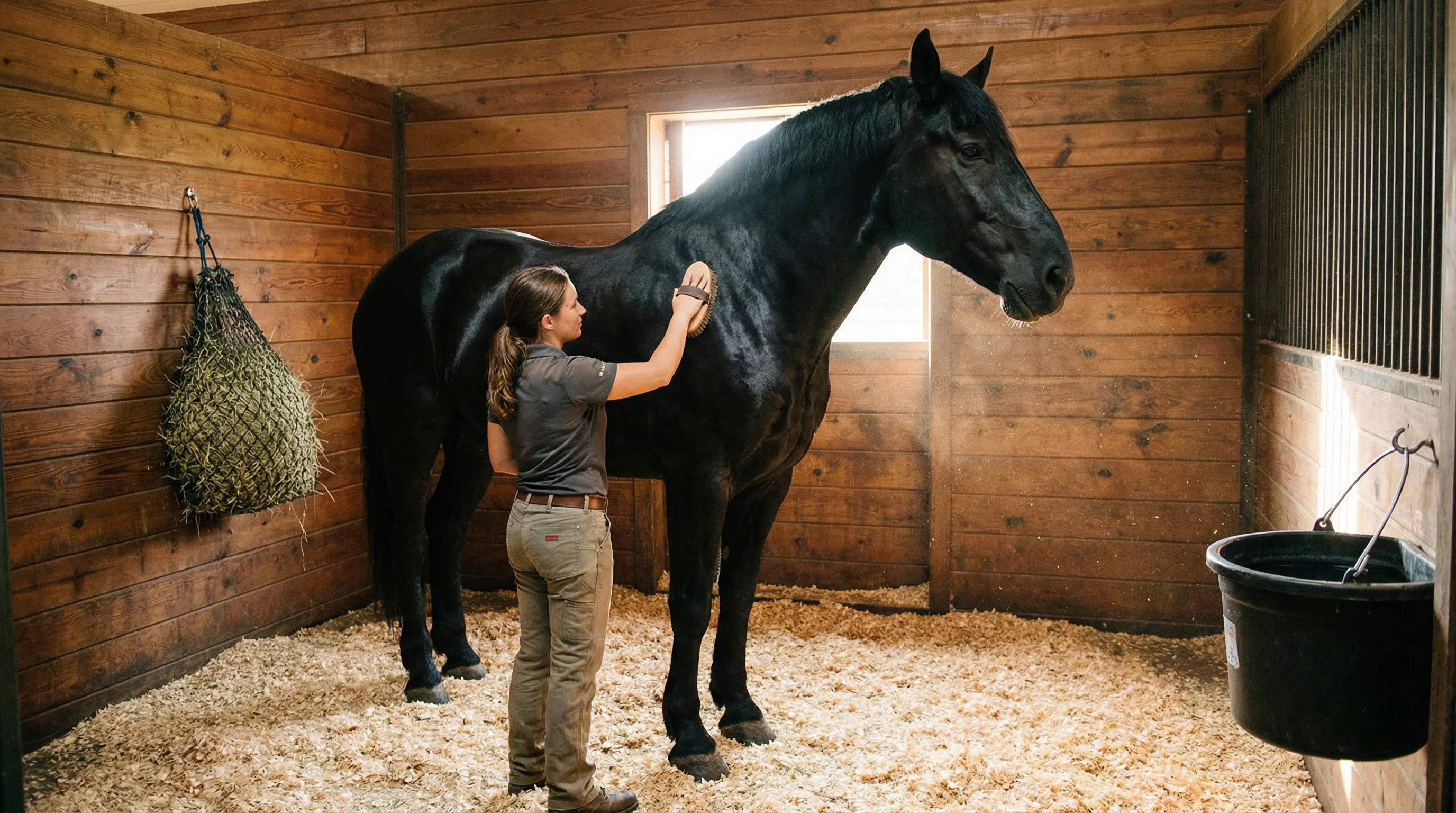 Horse boarding stalls