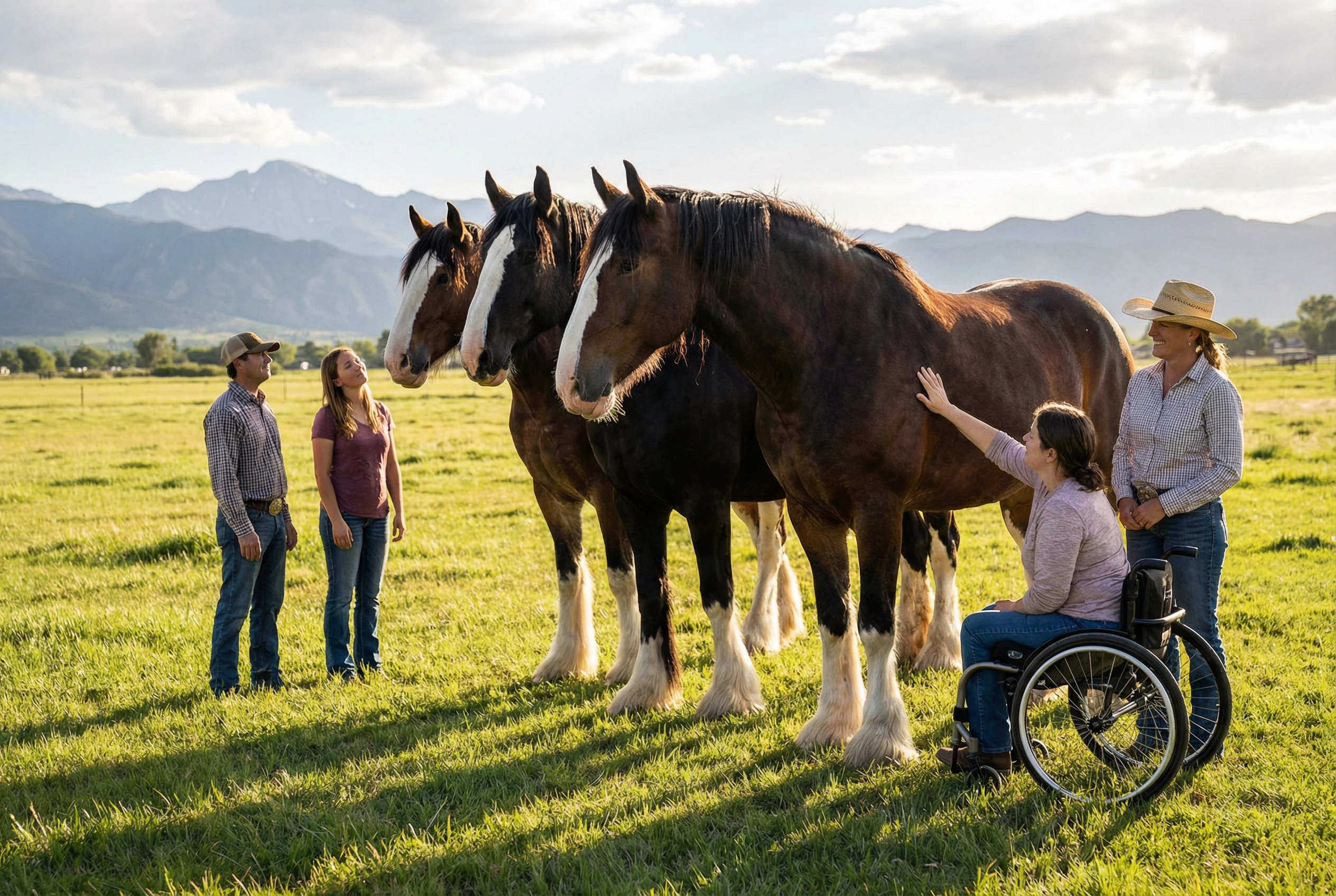 Shire horses at Meadowlark Ranch